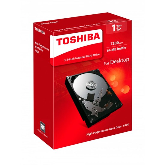 DISCO DURO INTERNO TOSHIBA 1TB HDWD110UZSVA 3.5"P300 64MB 7200RPM