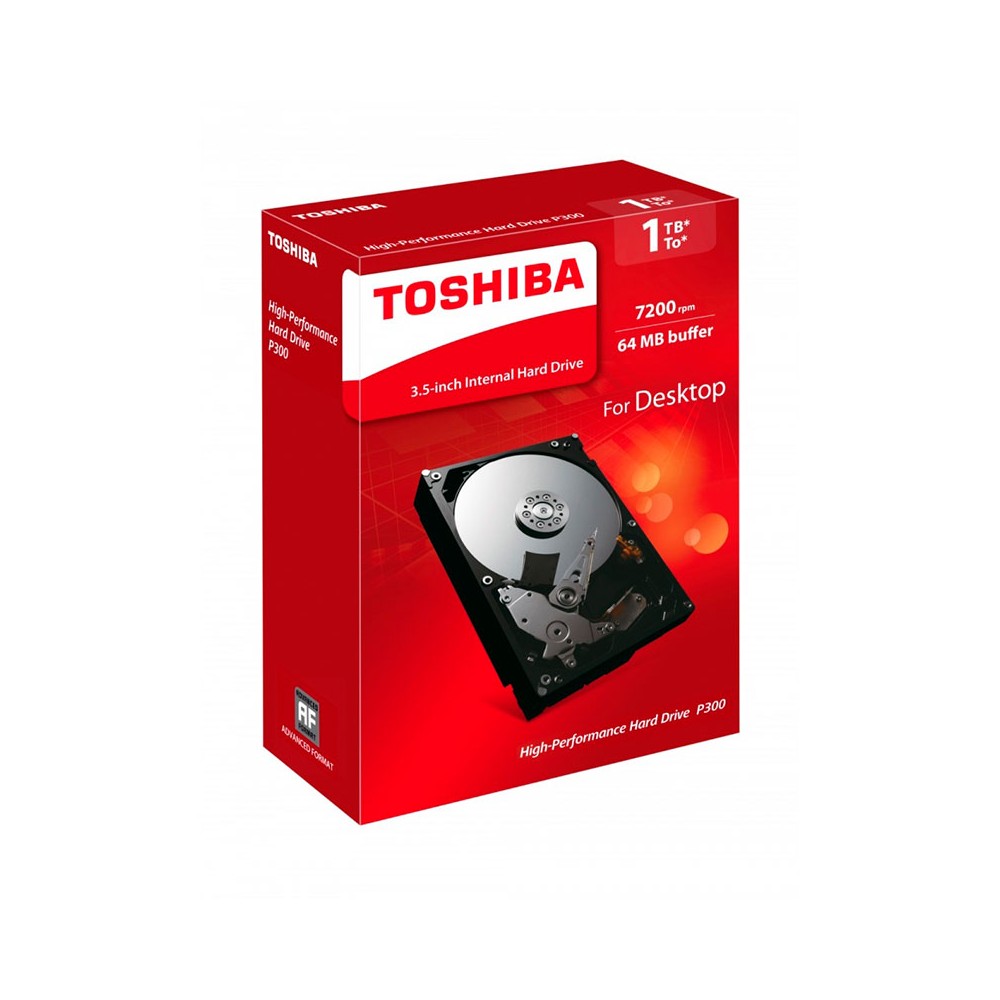 DISCO DURO INTERNO TOSHIBA 1TB HDWD110UZSVA 3.5"P300 64MB 7200RPM