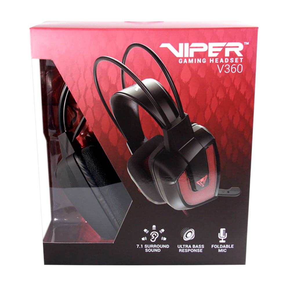 AUDIFONO GAMER PATRIOT VIPER V360 PV3607UMLK VIR.1 RGB