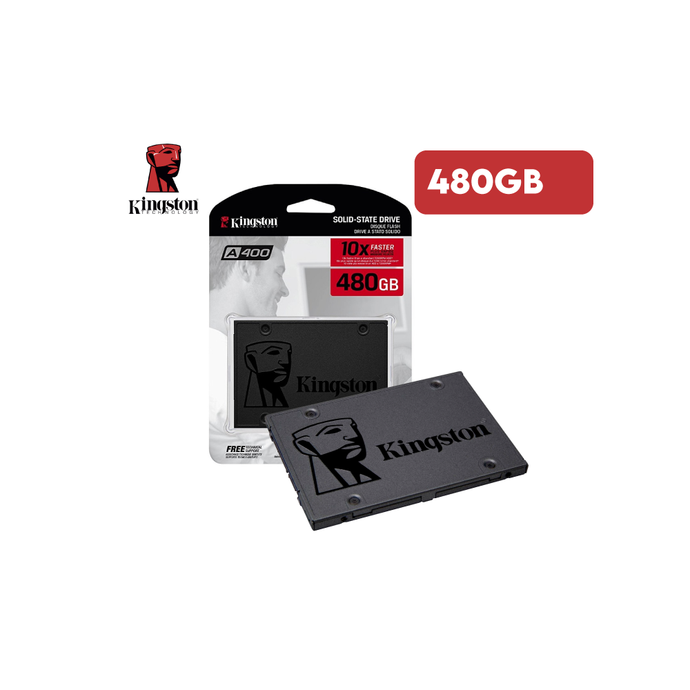 UNIDAD DE ESTADO SOLIDO KINGSTON INTERNO A400 480GB 2.5 SATA3 7MM LECT