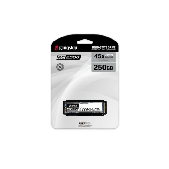UNIDAD SSD KINGSTON SKC2500 250GB M.2 2280 NVME(SKC2500M8/250G)