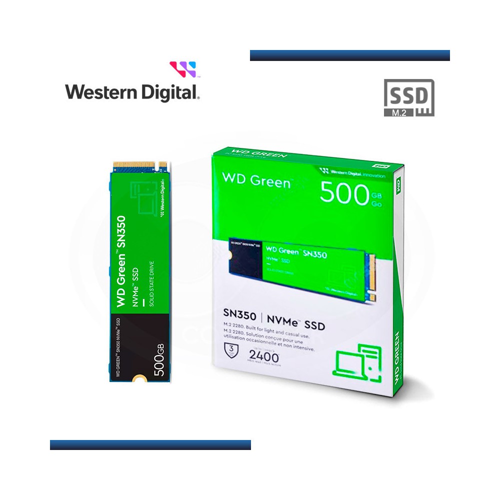 UNIDAD DE ESTADO SOLIDO SSD INTERNO WD GREEN SN350 500GB M.2 2280 NVME