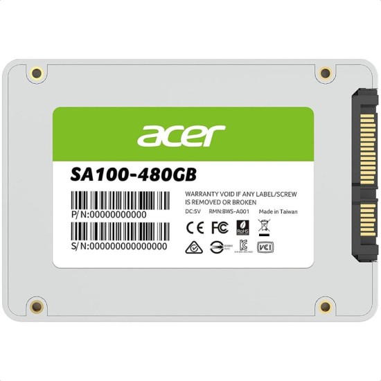UNIDAD DE ESTADO SOLIDO SSD INTERNO ACER SA100 480GB 2.5 SATA3 LECT.56
