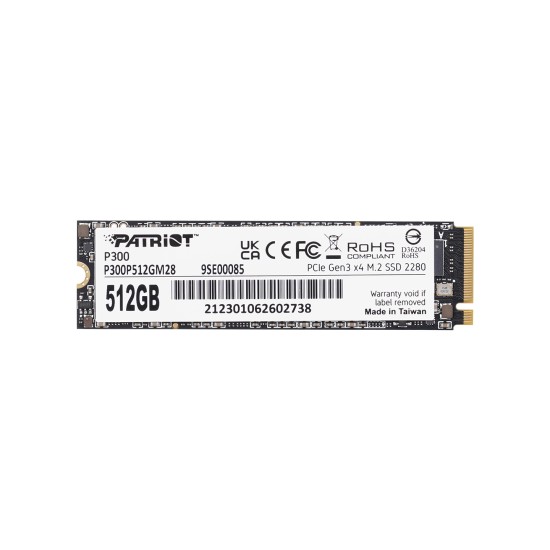 UNIDAD DE ESTADO SOLIDO INTERNO PATRIOT P300 512GB M.2 2280 NVME PCIE
