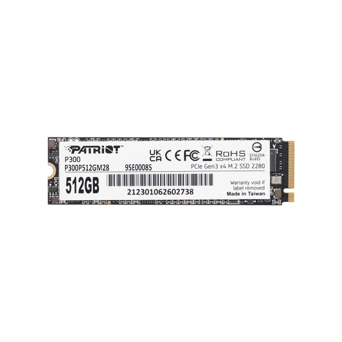 UNIDAD DE ESTADO SOLIDO INTERNO PATRIOT P300 512GB M.2 2280 NVME PCIE