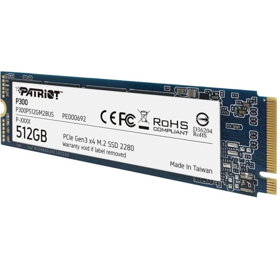 UNIDAD DE ESTADO SOLIDO INTERNO PATRIOT P300 512GB M.2 2280 NVME PCIE