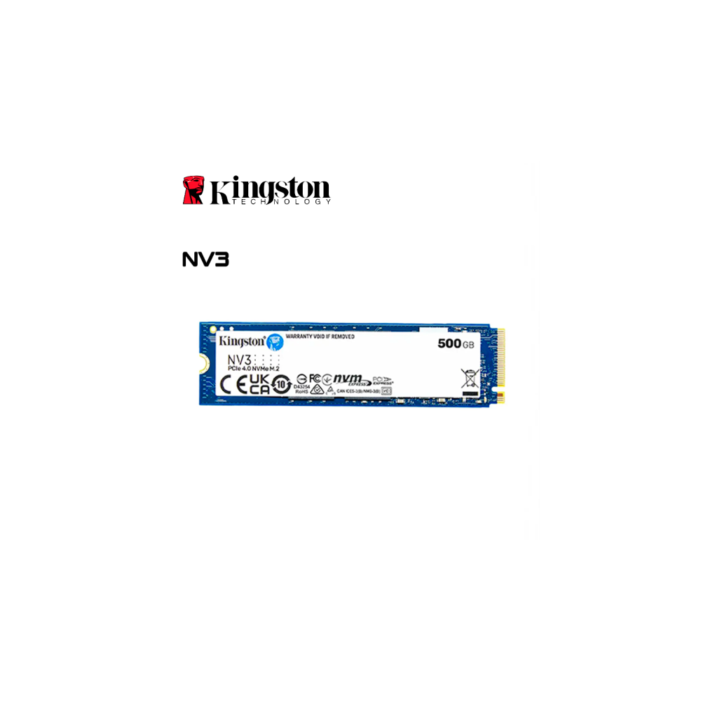 UNIDAD DE ESTADO SOLIDO KINGSTON INTERNO SNV3S NV3 500GB M.2 2280 NVME