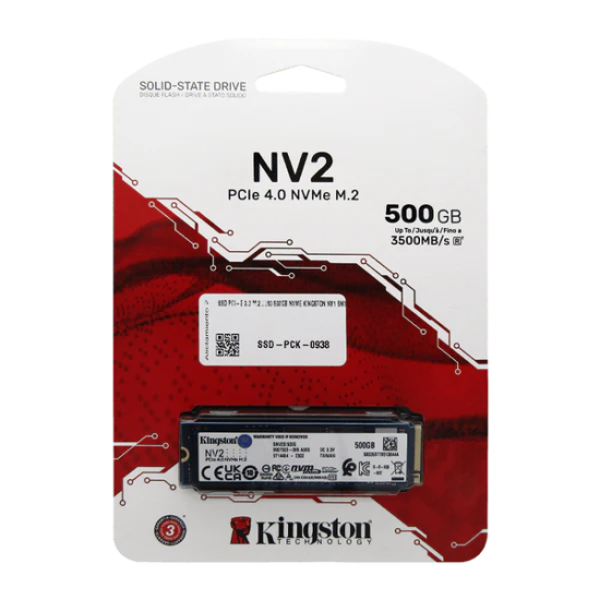 UNIDAD DE ESTADO SOLIDO KINGSTON INTERNO SNV3S NV3 500GB M.2 2280 NVME