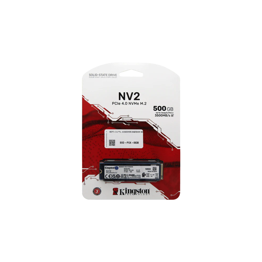 UNIDAD DE ESTADO SOLIDO KINGSTON INTERNO SNV3S NV3 500GB M.2 2280 NVME