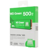 UNIDAD DE ESTADO SOLIDO SSD INTERNO WD GREEN SN3000 500GB M.2 2280 NVM