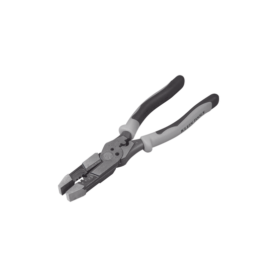 Pinza Híbrida con Ponchadora de 8". Pela Cable Sólido de 10-14 AWG y C