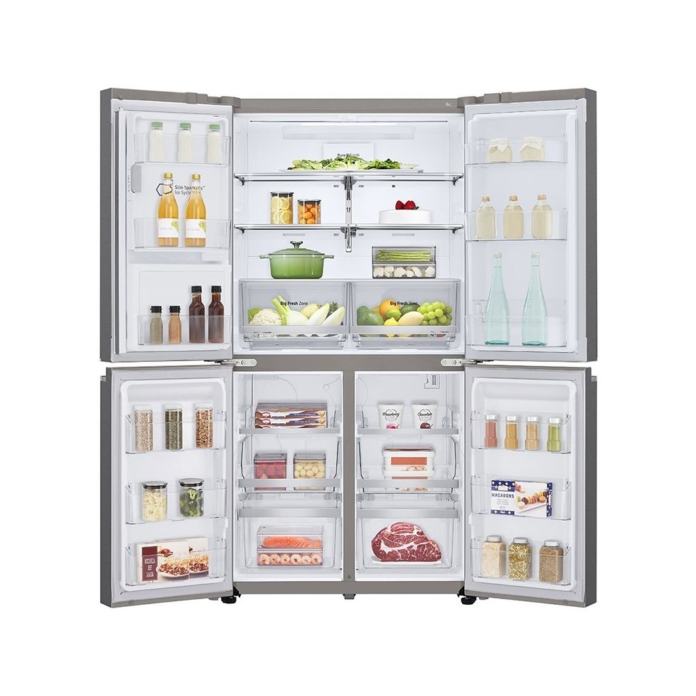 LG 674 litres Side by Side Refrigerator, Noble Steel