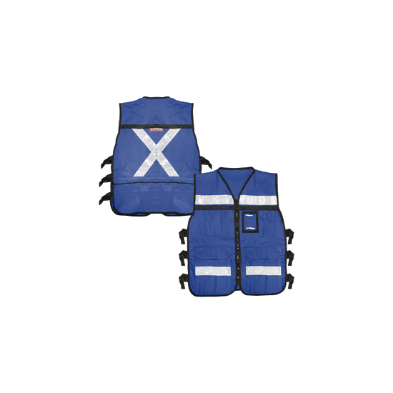 Chaleco Reflejante con 6 Bolsas Externas / 6 Broches ajustables / Tall