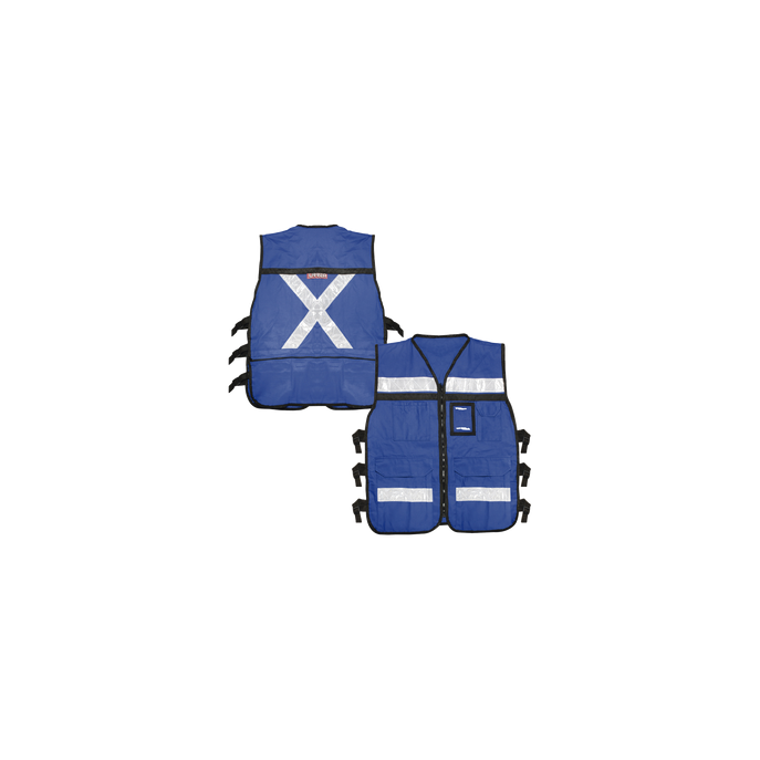 Chaleco Reflejante con 6 Bolsas Externas / 6 Broches ajustables / Tall