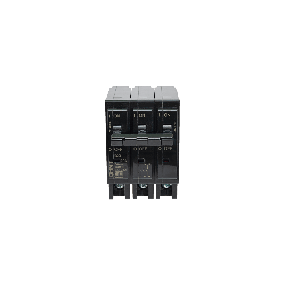 MCB - Interruptor Termomagnético Enchufable, Serie: B2Q, 3P, 40A, 240V