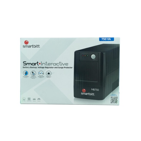 SMARTBITT NO-BREAK 750VA/375 WATTS 6 CONTACTOS, POTECCION RJ-11(SBNB75