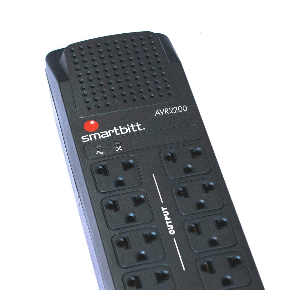 SMARTBITT SBAVR2200 REGULADOR 2200VA/1100 WATTS, 8 CONTACTOS, RJ-11