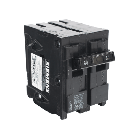 Interruptor automático enchufable tipo QP 2 polos, 60 amp
