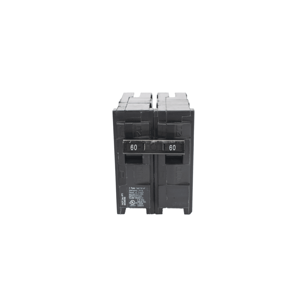 Interruptor automático enchufable tipo QP 2 polos, 60 amp