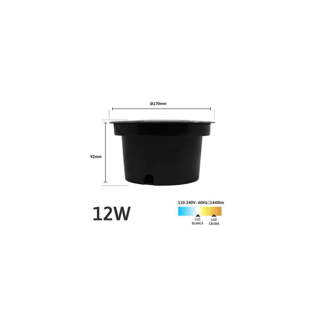 Luminario Empotrar en Piso / Uso en Exterior IP66 / Multivoltaje 110-2