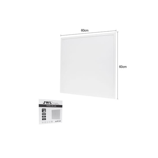 Panel LED / Luz Blanca 6 500 K / Empotrado o Suspendido / 59.5 x 59.5