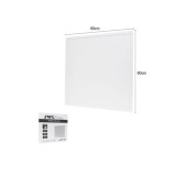 Panel LED / Luz Blanca 6 500 K / Empotrado o Suspendido / 59.5 x 59.5