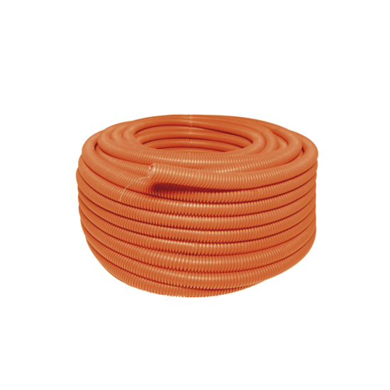 Manguera Poliducto Corrugado Flexible Naranja Reforzado de 1/2" x 100