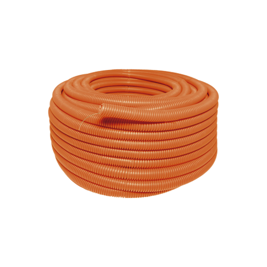 Manguera Poliducto Corrugado Flexible Naranja Reforzado de 1/2" x 100