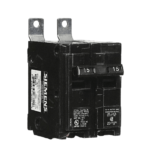 Interruptor automático atornillable tipo BL 2 polos, 15 amp.