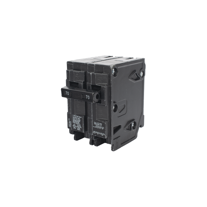 Interruptor automático enchufable tipo QP 2 polos, 70 amp