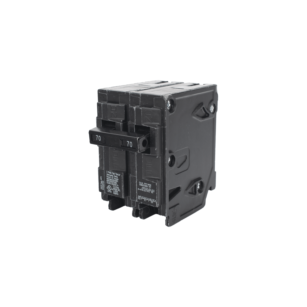 Interruptor automático enchufable tipo QP 2 polos, 70 amp