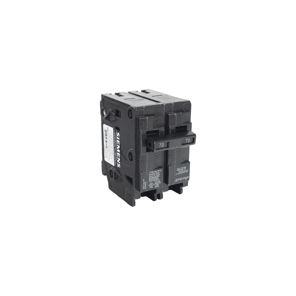 Interruptor automático enchufable tipo QP 2 polos, 70 amp
