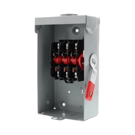 Interruptor de seguridad 2x60Amp. Nema 3R, Sin Portafusible