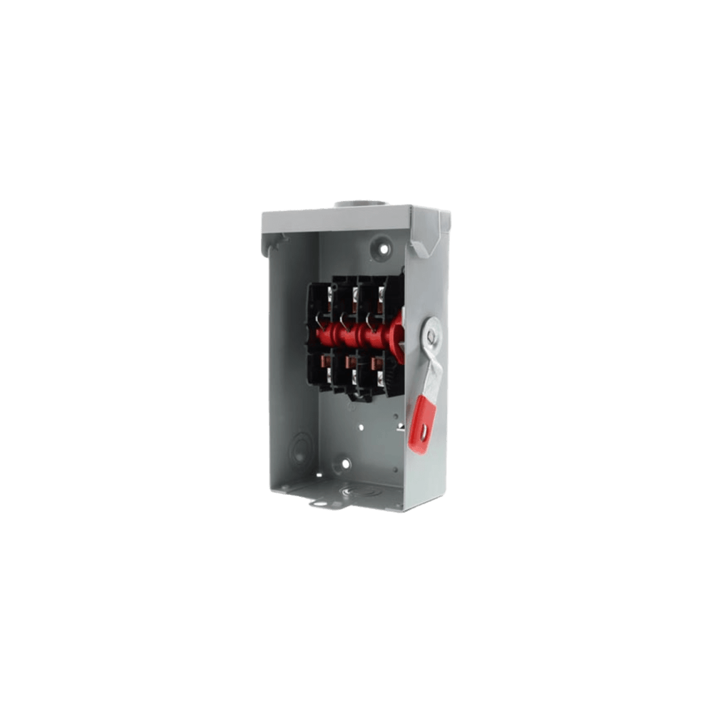 Interruptor de seguridad 2x60Amp. Nema 3R, Sin Portafusible