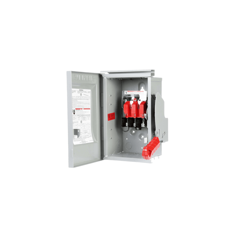 Interruptor de seguridad 2x60Amp. Nema 3R, Sin Portafusible