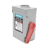 Interruptor de seguridad 2x60Amp. Nema 3R, Sin Portafusible