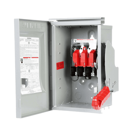 Interruptor de seguridad 2x60Amp. Nema 3R, Sin Portafusible