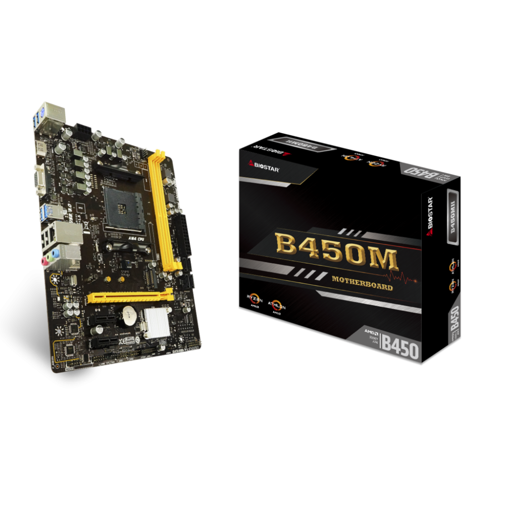 TARJETA MADRE BIOSTAR B450MH DDR4 HDMI PCIE M.2 SATA AMD RYZEN AM4