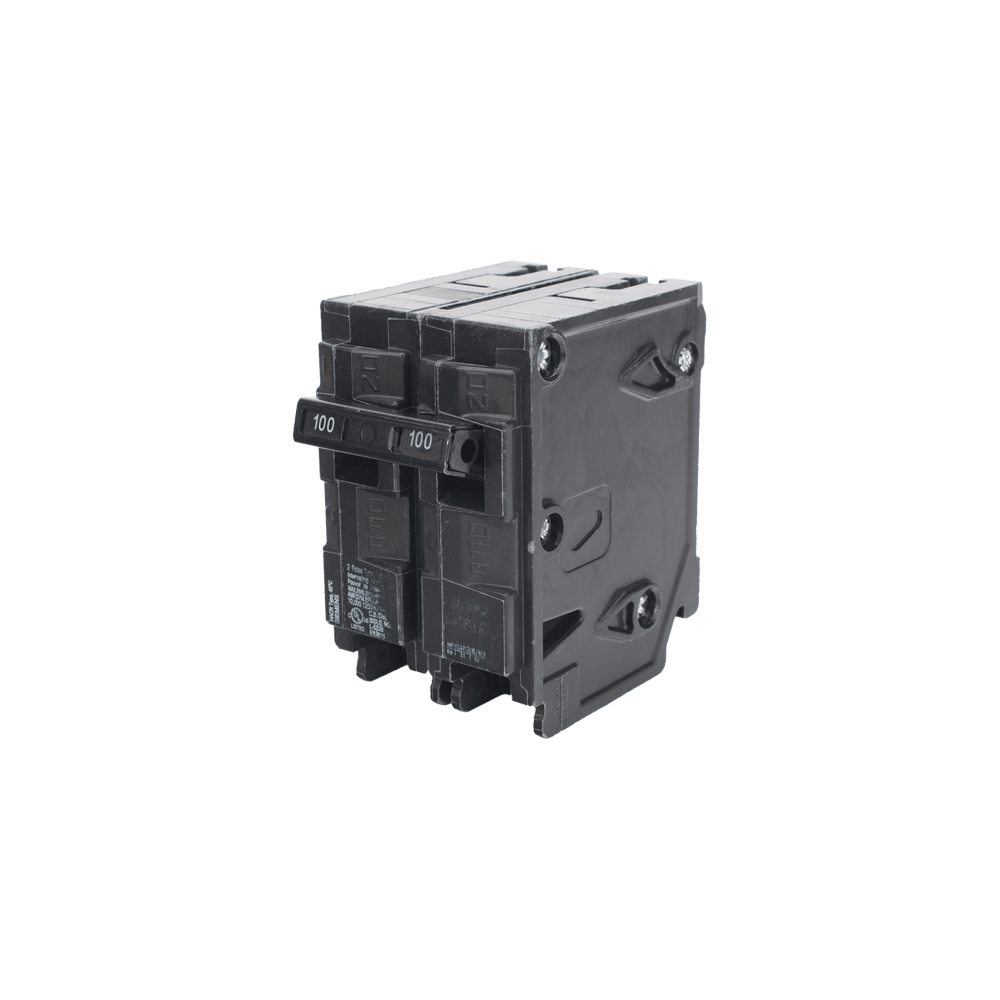 Interruptor automático enchufable tipo QP 2 polos, 100 amp