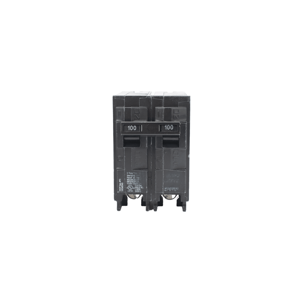 Interruptor automático enchufable tipo QP 2 polos, 100 amp
