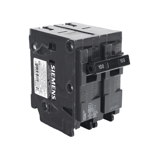 Interruptor automático enchufable tipo QP 2 polos, 100 amp