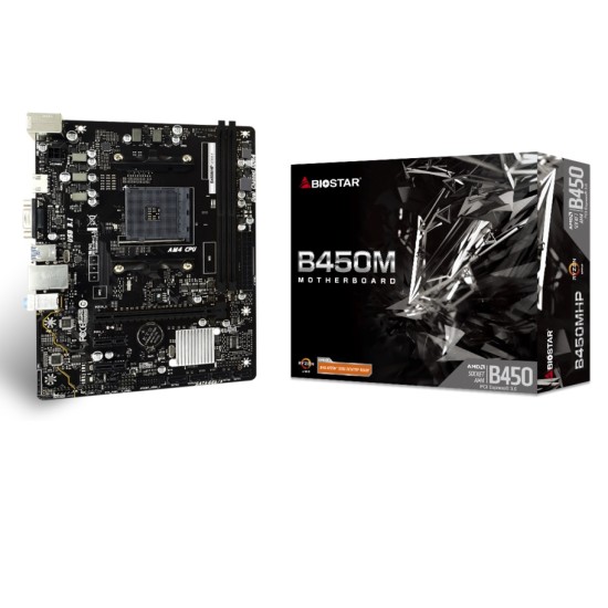 TARJETA MADRE BIOSTAR B450MH DDR4 HDMI PCIE M.2 SATA AMD RYZEN AM4
