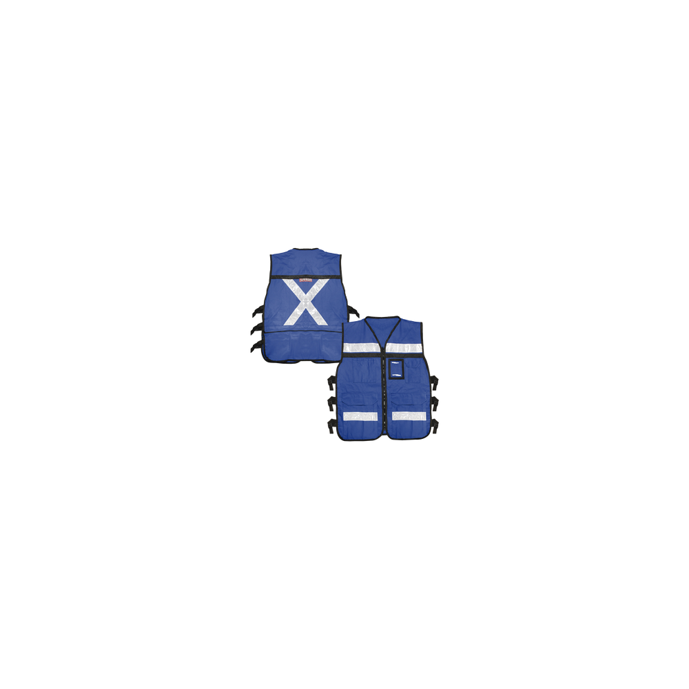 Chaleco Reflejante con 6 Bolsas Externas / 6 Broches ajustables / Tall