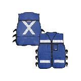 Chaleco Reflejante con 6 Bolsas Externas / 6 Broches ajustables / Tall