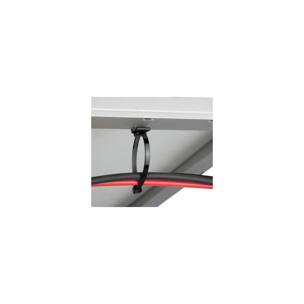 Cincho de Nylon 6.6 Solar Clip, 188mm largo x 14mm ancho, Color Negro,