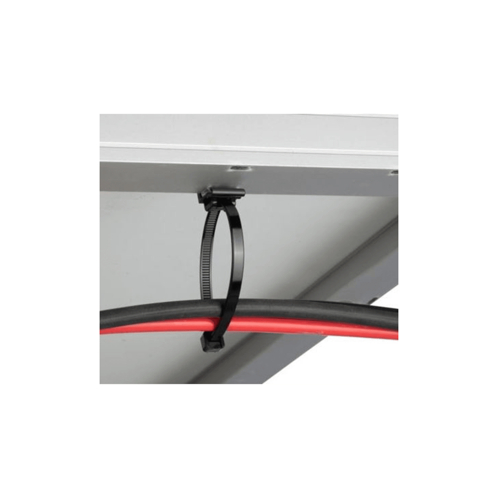 Cincho de Nylon 6.6 Solar Clip, 188mm largo x 14mm ancho, Color Negro,