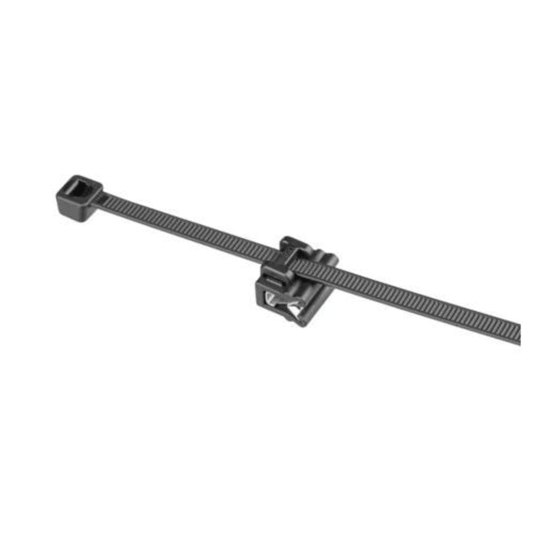 Cincho de Nylon 6.6 Solar Clip, 188mm largo x 14mm ancho, Color Negro,