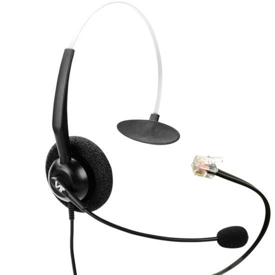 VT1000-OmniRJ9-03, Diadema monaural, Conector RJ9 para Grandstream, Ye