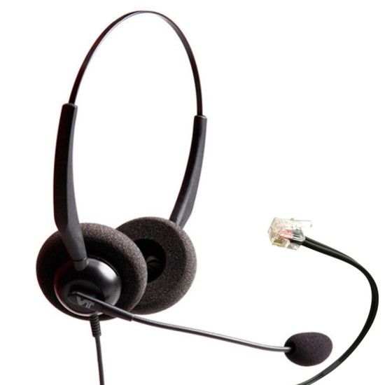 VT1000-OmniRJ9-D-03, Diadema binaural, Conector RJ9, Compatibles con G