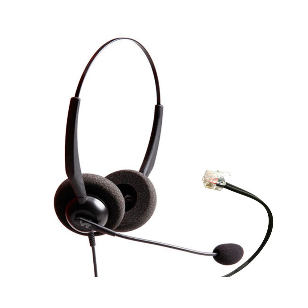 VT1000-OmniRJ9-D-03, Diadema binaural, Conector RJ9, Compatibles con G